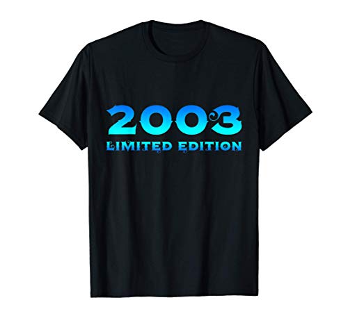 18 Años Cumpleaños Chico Chica Regalo Deco Divertido 2003 Camiseta