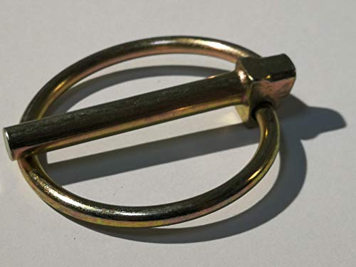 2 pasadores plegables – Conector plegable – DIN 11023 Longitud 42 mm, diámetro del anillo 41 mm (acero al carbono galvanizado, 4,5 mm)