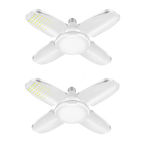 2 pc, Luces de Garaje LED, Luz de Techo, con Paneles Ajustables, Disipación de Calor eficiente y destacada, zócalo de Tornillo de Soporte, para almacén, Pasillo, Estadio,6000k,38W 2 pc, Luces de Garaje LED, Luz de Techo, con Paneles Ajustables, Disipación de Calor eficiente y destacada, zócalo de Tornillo de Soporte, para almacén, Pasillo, Estadio,6000k,38W
