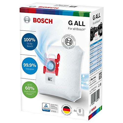 4 Bolsas de Aspiradora para Bosch PowerProtect Staubbeutel Type G All - BBZ41FGALL - 17000940-0017000940 - 468383-00468383