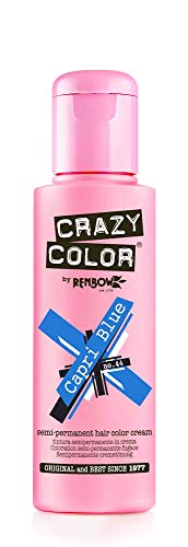 4 x Crazy Colour Semi Permanent Hair Dyes 100ml (Capri Blue)