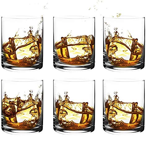 [ 6-pack,350ml/11.8 oz]DESIGN·MASTER-Premium Vasos de whisky , Vaso estilo rock antiguo para whisky escocés, bourbon, cócteles, ron, vasos de whisky duraderos para fiestas y campamentos.