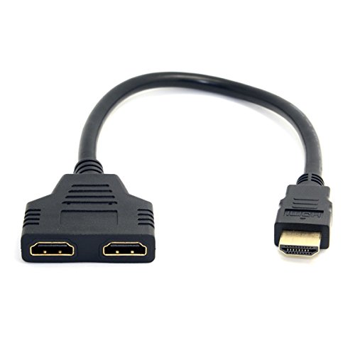 Adaptador cable HDMI macho a doble HDMI hembra, 2 entradas 1 salida, switch conector para video TV HDTV
