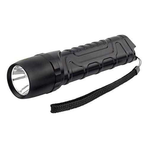 ANSMANN Linterna LED de mano M900P - Con pilas AA incluidas - Potente foco con 930 lúmenes y 10W - Con alcance de 240 metros - Color negro