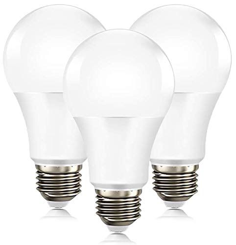 ANTING Bombilla LED E27 con sensor crepuscular, 12 W equivalente a 100 W, A19, 1000 lúmenes, encendido y apagado automático, atardecer hasta el amanecer, 3 unidades, blanco frío (5000 K) ANTING Bombilla LED E27 con sensor crepuscular, 12 W equivalente a 100 W, A19, 1000 lúmenes, encendido y apagado automático, atardecer hasta el amanecer, 3 unidades, blanco frío (5000 K)