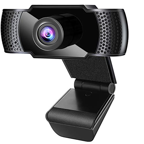 Anykuu Webcam 1080p Full HD con Micrófono Webcam USB Compatible con Windows para PC Portátil Desktop USB 2.0 Soporta Varias Herramientas de Chat y Software de Video Conferencia