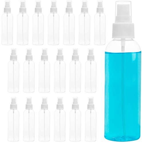 Belle Vous Atomizador Perfume Pequeño 150 ml Frasco Vacío (Pack de 20) Frascos para Perfume con Tapa- Rellenable Bote Plástico Anti Derrame para Aceites Esenciales, Perfume, Líquido - Tamaño de Viaje