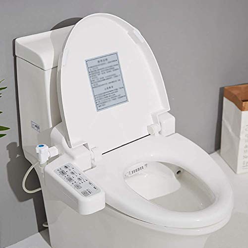 Bidé WC eléctrico inteligente cubierta, calefacción de asiento de inodoro inteligente completamente automático del hogar con la función de doble boquilla con auto limpieza antibacteriana, blanco etern Bidé WC eléctrico inteligente cubierta, calefacción de asiento de inodoro inteligente completamente automático del hogar con la función de doble boquilla con auto limpieza antibacteriana, blanco etern
