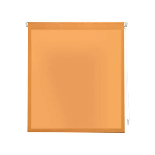 Blindecor Liso - Aure SIN HERRAMIENTAS, Estor enrollable Traslúcido, naranja, 52 x 180 cm (ancho x alto)