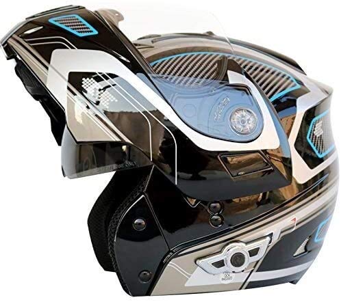 Bluetooth de la motocicleta Casco, de tipo modular de doble volteo visera del casco completo, el DOT certificado Casco, incorporado en MP3 FM Broadcast Integrado de intercomunicación Sistema de comuni
