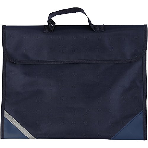 Bolsa escolar, medidas 36x29 cm, profundidad 9 cm, azul oscuro, 1ud