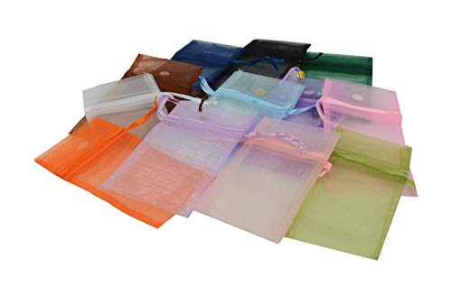 Bolsas de regalo con cordón de organza, para bodas, fiestas, caramelos, 150 x 200 mm, 48 unidades