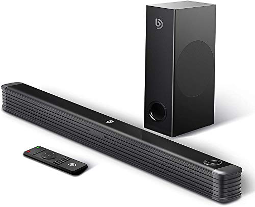 Bomaker Barra de Sonido con Subwoofer Inalámbrico 2.1 Canales para TV, 150W, 120 dB, 6 Modos de Sonido Soporta Conexiones Óptico/RCA/Coaxiales/Bluetooth, para Cine en Casa, Njord I