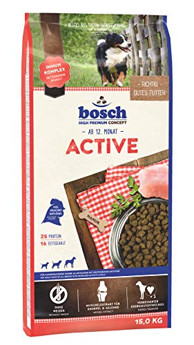 bosch HPC Active | Comida seca para perros adultos de todas las razas con mayor actividad | 15 kg