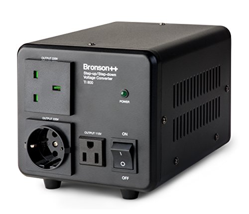Bronson++ TI 800 - Transformador de 110 Voltios - Convertidor con núcleo toroidal EEUU 800 Vatios a Pasos Bronson 110V 800W