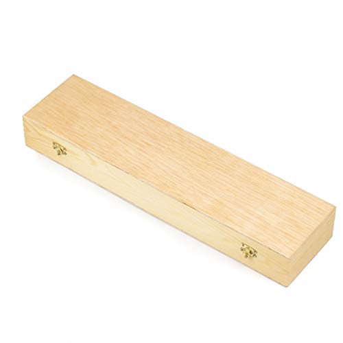 Caja de madera para guardar pinceles y brochas, rectangular alargada, madera en crudo sin tratar, 36x9x5 mm Caja de madera para guardar pinceles y brochas, rectangular alargada, madera en crudo sin tratar, 36x9x5 mm