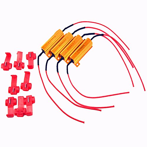 Carga Resistor, 4 piezas 50W 6 ohmios Load resistencias para el Indicador LED de SMD Corrección del Código de Error