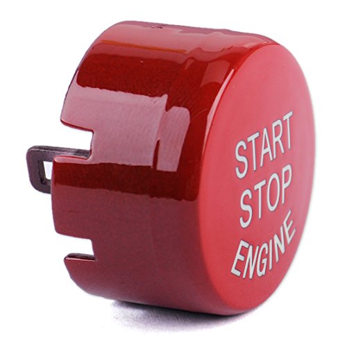 CITALL Botón de arranque rojo para el motor del interruptor de repuesto de la cubierta para BMW Serie 1 2 3 4 5 6 7 F20 F30 F10