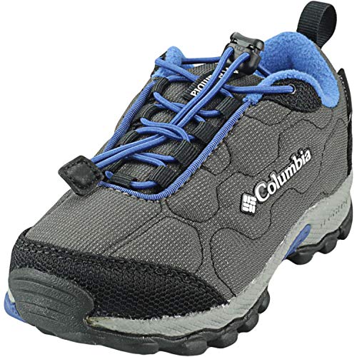 Columbia FIRECAMP SLEDDER 3 Zapatos multideporte impermeables para niños, Gris(Dark Grey, Royal), 33 EU