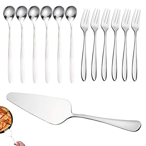 Cuchara de café de acero inoxidable de 13 piezas, vajilla para frutas/pasteles,tenedor para pasteles,cuchara de postre que se puede usar para limpiar el lavavajillas Cuchara de café de acero inoxidable de 13 piezas, vajilla para frutas/pasteles,tenedor para pasteles,cuchara de postre que se puede usar para limpiar el lavavajillas