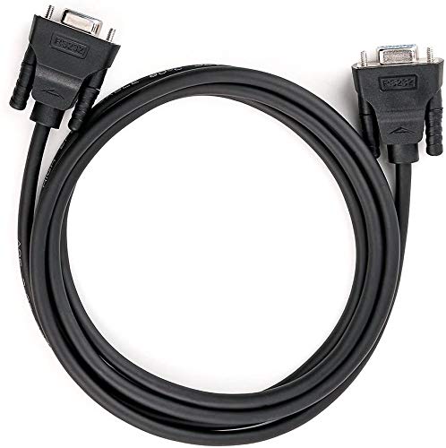 DTECH Cable de conexión COM macho a hembra de 9 pines para comunicación de datos (5 m), color negro