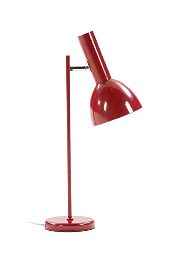 Els Banys Linea Lámpara de mesa acabado rojo. Sobremesa metálica Casquillo E-27. Admite bombilla led o bajo consumo. Dimensiones: 18cm base diámetro, altura 40cm. E27, 18 x 40 cm