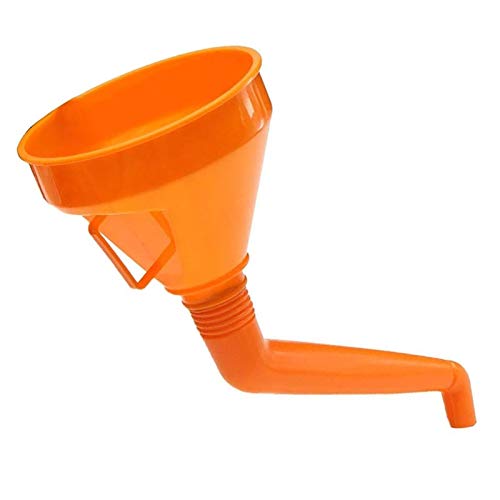Embudo de combustible en ángulo con filtro de malla y mango, no requiere dos personas para usar naranja. Embudo de combustible en ángulo con filtro de malla y mango, no requiere dos personas para usar naranja.