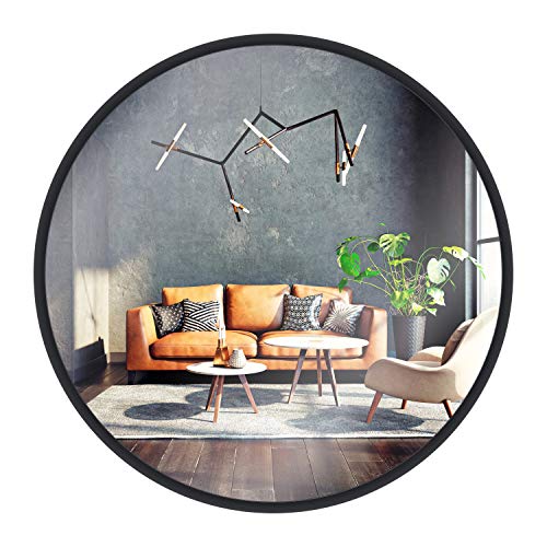 Espejo de Pared Redondo Gold & Chrome con Marco de Aluminio | Superficie de Espejo revestida de teflón, Resistente a la Humedad | Rama de Espejo o 2 cm de Grosor Espejo de Pared Redondo Gold & Chrome con Marco de Aluminio | Superficie de Espejo revestida de teflón, Resistente a la Humedad | Rama de Espejo o 2 cm de Grosor