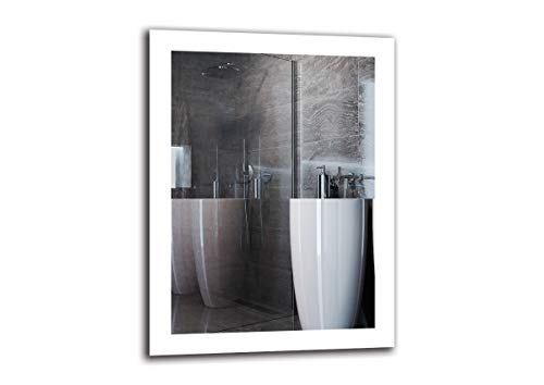 Espejo LED Premium - Dimensiones del Espejo 60x80 cm - Espejo de baño con iluminación LED - Espejo de Pared - Espejo de luz - Espejo con iluminación - ARTTOR M1ZP-50-60x80 - Blanco frío 6500K Espejo LED Premium - Dimensiones del Espejo 60x80 cm - Espejo de baño con iluminación LED - Espejo de Pared - Espejo de luz - Espejo con iluminación - ARTTOR M1ZP-50-60x80 - Blanco frío 6500K