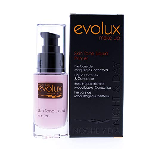 EVOLUX Skin Tone Liquid Primer - Pre-base correctora de tono N.57 Rosa Salmon, 30 ml