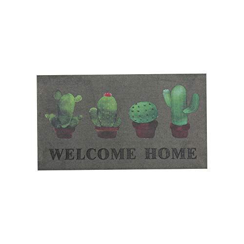 Felpudo para Entrada Antideslizante de Fribra de Poliester y Base de PVC 100% Reciclado 40X70 cm - Cactus Felpudo para Entrada Antideslizante de Fribra de Poliester y Base de PVC 100% Reciclado 40X70 cm - Cactus