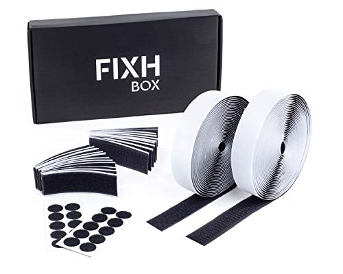 FIXH© Cinta de velcro autoadhesiva [juego de 3] cinta de velcro extra fuerte y ancha de 30 mm con la fuerza de sujeción probada para una fijación rápida y segura con puntos de velcro autoadhesivos.