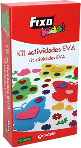 Fixo Kit de Actividades de Goma EVA, 25 Figuras, Pegatinas Fieltro, Modelo Mariposa, 31 x 16 cm