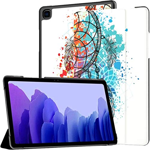 Funda para Samsung Galaxy Tab A7 Tablet de 10,4 Pulgadas 2020 (sm-t500 / t505 / t507), Atrapasueños contra el Fondo Cubierta de Soporte de múltiples ángulos con Salpicaduras de Colores con activación