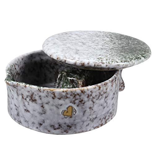 Gadpiparty Pottery Porcelain Water Pot with Lid Japonés Water Dropper Sumi Tray Ink Well Sumi-Brush Lavadora para Pintura Y Caligrafía