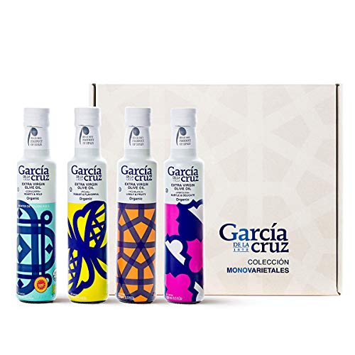García de la Cruz - Pack de 4 Aceites de Oliva Virgen Extra Orgánicos Monovarietales - 4x250ml