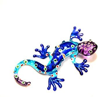 Gecko – Figura decorativa de cristal ( – Figuras de cristal de T de color azul de S