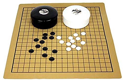 GLXLSBZ Juego de ajedrez Go e International Chess Juego Go Bang Juego de Gamuza en láminas de Cuero con Piedras de plástico Desarrollo del intelecto GLXLSBZ Juego de ajedrez Go e International Chess Juego Go Bang Juego de Gamuza en láminas de Cuero con Piedras de plástico Desarrollo del intelecto