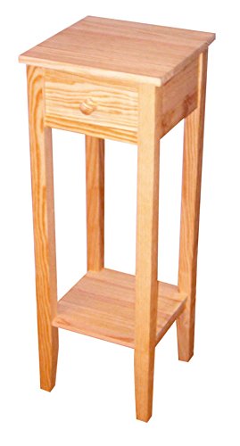 Greca Mueble macetero. con cajón. En Madera de Pino en Crudo, para Pintar. Medidas (Ancho/Fondo/Alto): 32 * 32 * 89 cms.