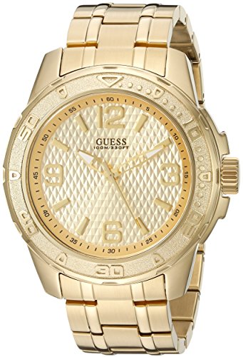 GUESS Men's Stainless Steel Casual Bracelet Watch, Color: Gold-Tone (Model: U0681G2)