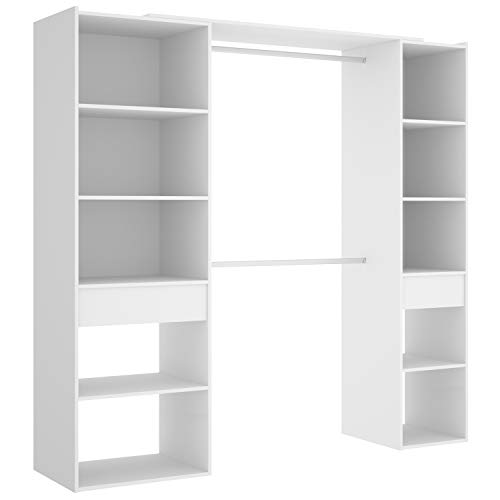 HABITMOBEL Vestidor para Dormitorio o Recibidor en Color Blanco, cajones, Medidas: Alto: 203 cm x Fondo: 50 cm x Ancho: 200 cm HABITMOBEL Vestidor para Dormitorio o Recibidor en Color Blanco, cajones, Medidas: Alto: 203 cm x Fondo: 50 cm x Ancho: 200 cm