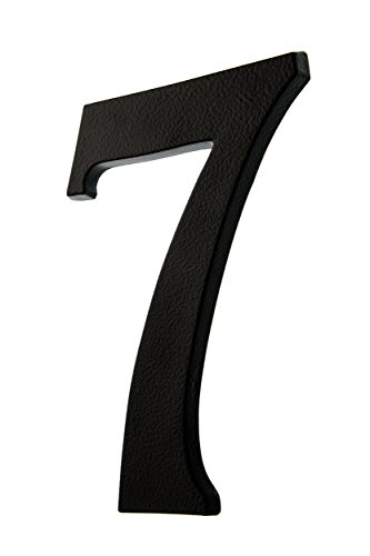 HUBER número de casa 7 de aluminio 20 cm I números de casa para puerta I Número de casa XL I placas de número de casa en noble diseño negro 3D, con recubrimiento de polvo HUBER número de casa 7 de aluminio 20 cm I números de casa para puerta I Número de casa XL I placas de número de casa en noble diseño negro 3D, con recubrimiento de polvo