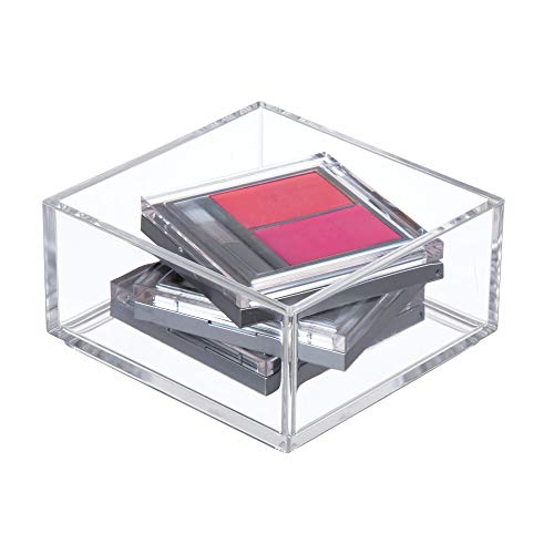 iDesign Organizador de maquillaje y cosméticos, organizador de cajones extrapequeño de plástico libre de BPA, caja apilable para baño, cocina y oficina, transparente iDesign Organizador de maquillaje y cosméticos, organizador de cajones extrapequeño de plástico libre de BPA, caja apilable para baño, cocina y oficina, transparente