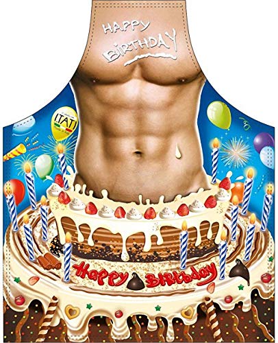 ITATI Delantal Sexy Parrilla Barbacoa Delantal de Cocina Antimanchas para Hombre, Modelo Feliz Cumpleaños, Medidas 75 x 58 cm ITATI Delantal Sexy Parrilla Barbacoa Delantal de Cocina Antimanchas para Hombre, Modelo Feliz Cumpleaños, Medidas 75 x 58 cm