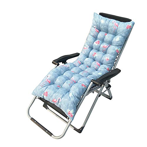 jHuanic - Cojín para silla de jardín con respaldo alto, reclinable, para exterior, interior, asiento largo, acolchado portátil y grueso para viajes (90 x 40 cm, estilo1)