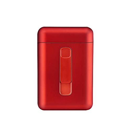 Kasachoy Módulo de funda de cigarrillos con encendedor eléctrico USB separable recargable para todo el paquete de cigarrillos, 20 unidades, anticolisión, a prueba de salpicaduras y arañazos (rojo)