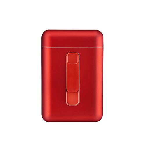 Kasachoy Módulo de funda de cigarrillos con encendedor eléctrico USB separable recargable para todo el paquete de cigarrillos, 20 unidades, anticolisión, a prueba de salpicaduras y arañazos (rojo) Kasachoy Módulo de funda de cigarrillos con encendedor eléctrico USB separable recargable para todo el paquete de cigarrillos, 20 unidades, anticolisión, a prueba de salpicaduras y arañazos (rojo)