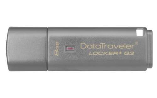 Kingston Data Traveler Locker y G3, DTLPG3/8GB USB 3.0 Protección de datos personales con copia de seguridad automática en la nube