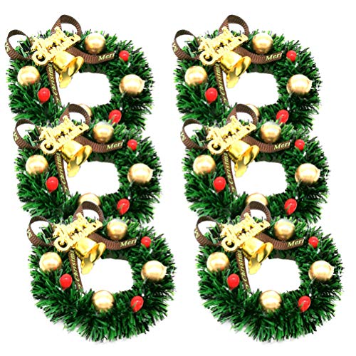 Kylewo Mini Corona de Navidad Corona de Flores en Miniatura casa de muñecas decoración del jardín casa de muñecas Adornos navideños Adorno de muñecas - Bonito diseño Guirnalda para niños Kylewo Mini Corona de Navidad Corona de Flores en Miniatura casa de muñecas decoración del jardín casa de muñecas Adornos navideños Adorno de muñecas - Bonito diseño Guirnalda para niños