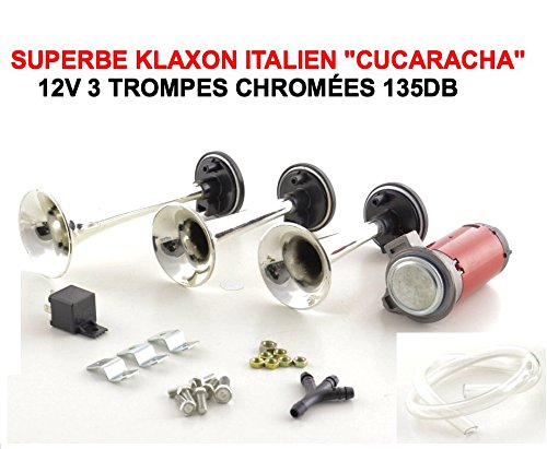 LCM2014 Cucaracha Tour de France. Superbe Klaxon Italiano 3 trompes 12 V Serie Limitada Cromo 135dB. El Mythique Klaxon Italiano de los años 60 en Serie Speciale CHROMEE. LCM2014 Cucaracha Tour de France. Superbe Klaxon Italiano 3 trompes 12 V Serie Limitada Cromo 135dB. El Mythique Klaxon Italiano de los años 60 en Serie Speciale CHROMEE.